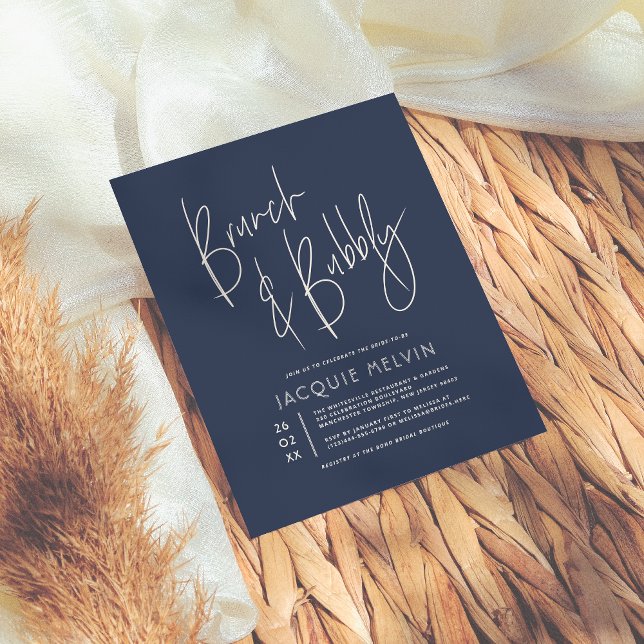 Budgetkräm och marin blå Möhippa Brunch & Bubly (Skapare uppladdad)