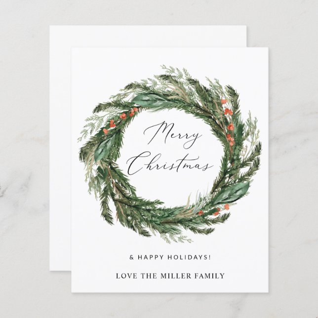 Budgetkrans - God jul (Fram/baksida)