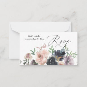 Budgetlavender, flottan, Rosa Blommigt 2SM-OSA Anteckningskort