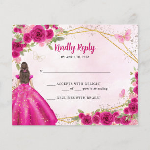 BudgetMagenta Rosa Glam Guld Blommigt Princess OSA