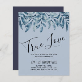 BUDGETMÄSSIG BLUE Foliage Bröllop