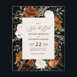 budgetmässig elegant modern bröllop spara datum flygblad<br><div class="desc">Rustiska vattenfärgen blommigt bröllop spara datum inbjudan. Med vacker rost,  teracotta,   rosa,  svart och sage grönt pampas gräseucalyptus vattenfärgdetaljer. Den här moderna bröllopsinbjudan kommer säkert att sätta stil för din stora dag.</div>
