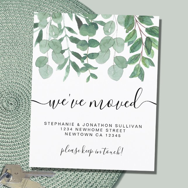 Budgetmeddelande om Ny adress Flytta av eukalyptus (Skapare uppladdad)