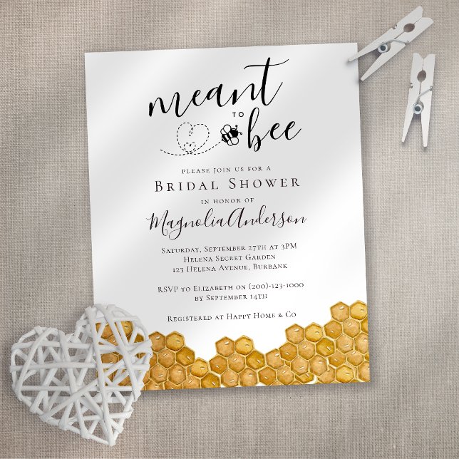 Budgetmedel till Bee Inbjudningskort för möhippan (Skapare uppladdad)