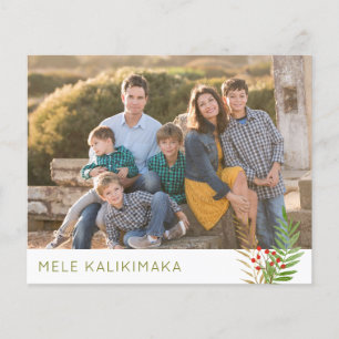 BudgetMELE KALIKIMAKA Löv Helgdag 3-fotokort