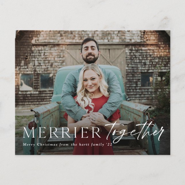 Budgetmerrier - tillsammans - julkort (Framsida)