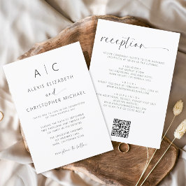 Budgetminimalistisk alla i en QR-kod för Bröllop