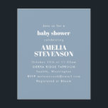 Budgetminimalistisk babyskåda Dusty Blue Inbjudan<br><div class="desc">Budgeterad inbjudan till minimal babyåda i Dusty Blue</div>
