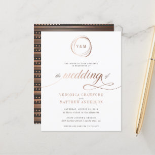 Budgetminimalistisk Ro-typografi i Guld Bröllop