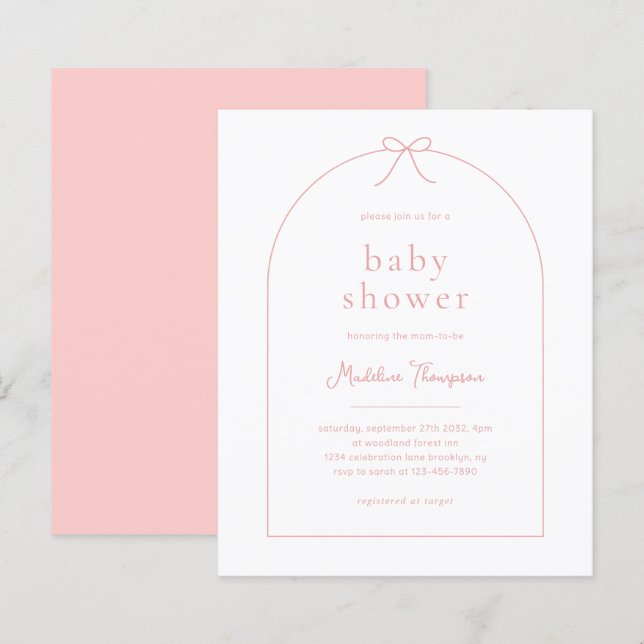 BUDGETminimalistisk  Rosa - babybabyskor (Fram/baksida)