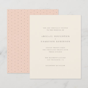 Budgetminimalistisk typografi och Cream Bröllop