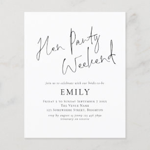 Budgetminimalistiskt Hen Party-Helg