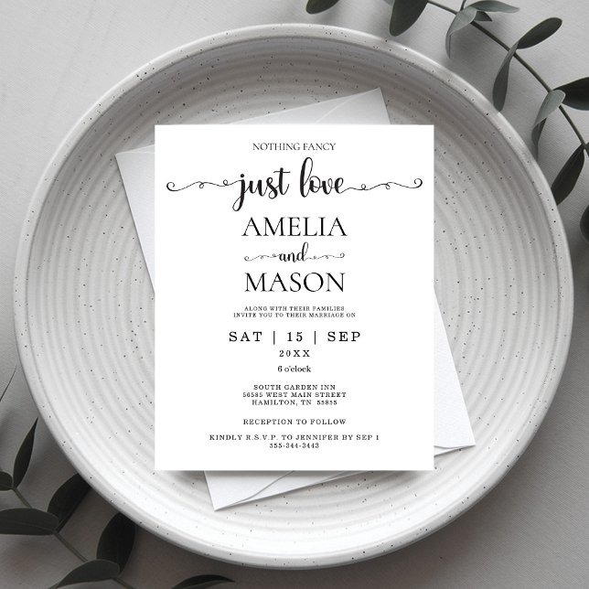 Budgetminimalistiskt ingenting Finare just Kärlek  (Budget Minimalist Nothing Fancy Just Love Wedding Front)