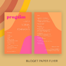 Budgetmodern mall för retroaktivt bröllopsprogram