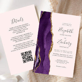 Budgetmyndighetens Lila Agate  QR Code Wedding-inb