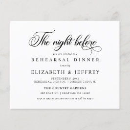 Budgetnatten före inbjudan till repetitionsmiddag