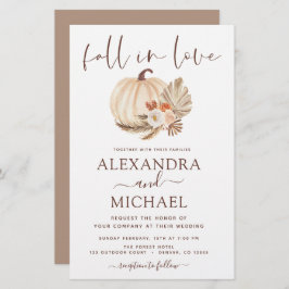 Budgetnedgång i Kärlek Bröllop Pampas Grass Pumpki