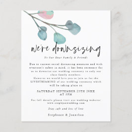 Budgetnedskärning av skript Eucalyptus Bröllop