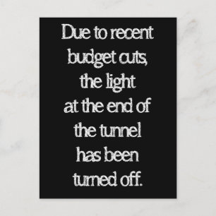 Budgetnedskärningar Vykort