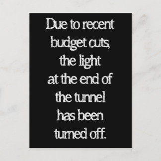 Budgetnedskärningar Vykort