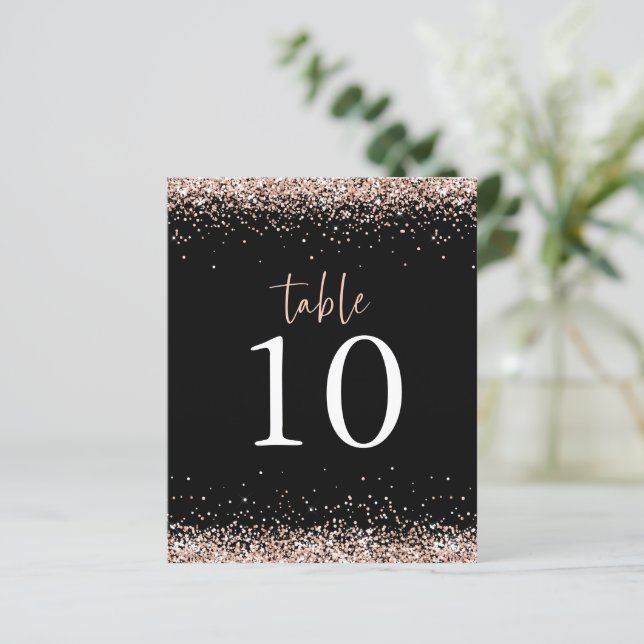 Budgetnummer för Ro Guld Glitter Bröllop Svarta Bo (Stående Fram)