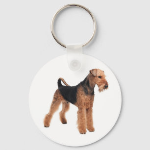 Budgetnyckelkedja för Airedale Terrier Puppy Hund Nyckelring