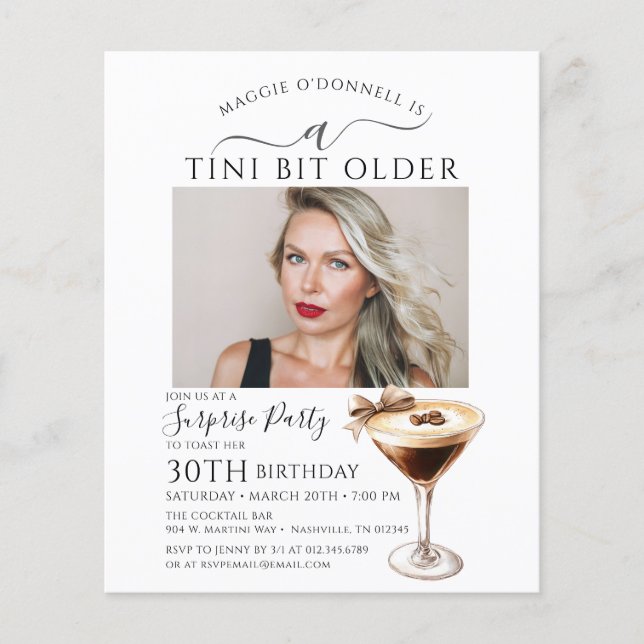 BUDGETÖVERPRISE PARTY Tini Bit Older Martini 30:e (Framsida)