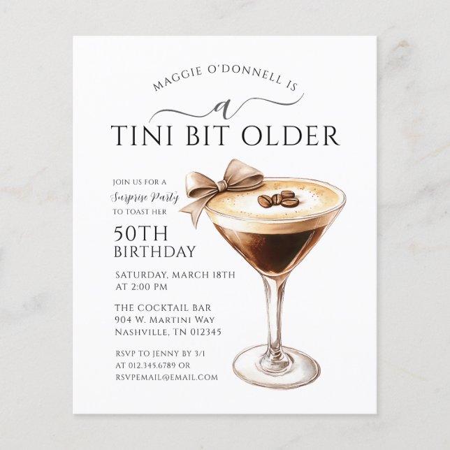 BUDGETÖVERPRISE PARTY Tini Bit Older Martini 50:e (Framsida)
