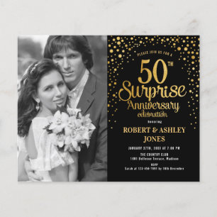 Budgetöverraskning 50-årsjubileum med Photo Inbjud Flygblad