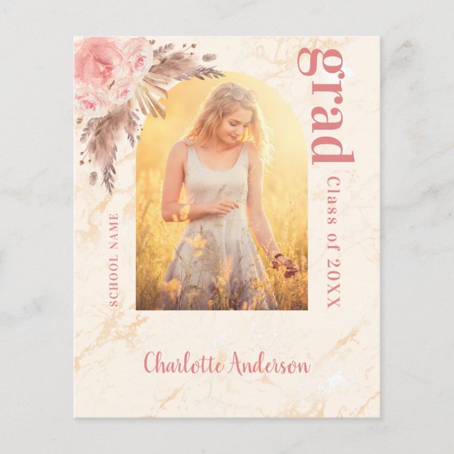 Budgetpampas gräs  studenten tack (Framsida)