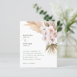 Budgetpampas gräsrotsbröllopsinbjudan