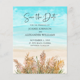 Budgetpampas Grass Beach bröllop Spara datum