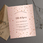 Budgetpartiinbjudan till ro-stjärnan i guld flygblad<br><div class="desc">Observera att inbjudan är papper och mycket tunn. Kuvert ingår inte. Om du vill ha mer omfattande inbjudningar (samma design) kan du besöka vår butik. För elegant 21:a (eller någon ålder) födelsedagsfest. En övertoningsbakgrund för ro guld. Dekorerad med stjärnor. Anpassa och lägg till information om namn, party. Namn är skrivet...</div>