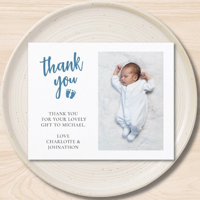 Budgetpojkens babyfoto - tackkort (Skapare uppladdad)