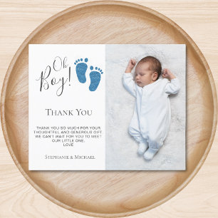 Budgetpojkens babyfoto - tackkort