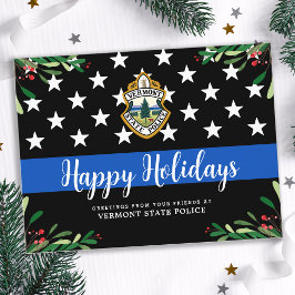 Budgetpolisavdelningen Jul Thin Blue Line Vykort