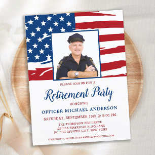 Budgetpolisens fotoport Pension Party, USA flagga-