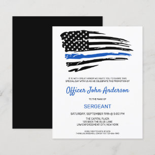 Budgetpoliskampanj för Thin Blue Line Party Invit
