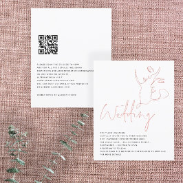 BUDGETPOST Art Ansikte Ro Guld Glitter QR Bröllop