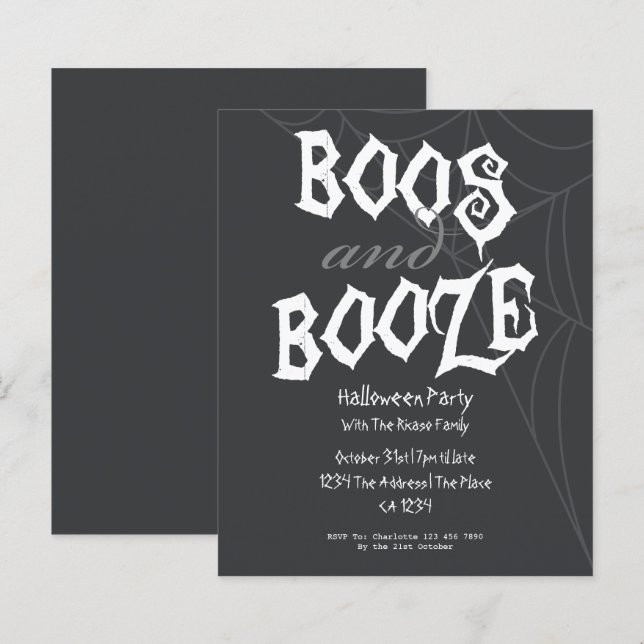 BUDGETPOSTER OCH Sprit Halloween fest (Fram/baksida)