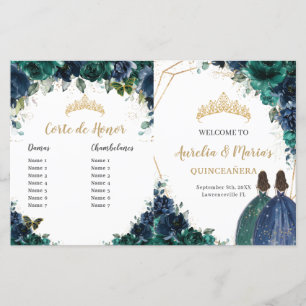 Budgetprogrammet för Quinceañera Navy Emerald Blom