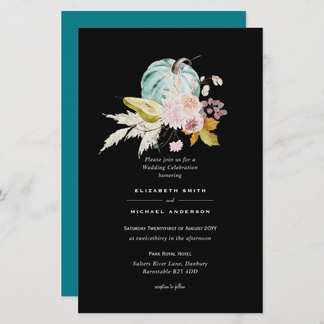 BUDGETPumpkin FALL Thanksgiving Bröllop A9 (Fram/baksida)