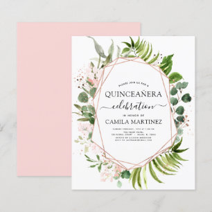 BudgetQuinceanera Eucalyptus Ro Guld Geometric