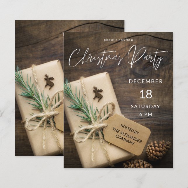 Budgetren Rener och den nuvarande julen Party (Fram/baksida)