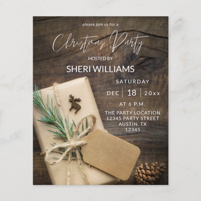 Budgetrenare och nuvarande jul Party 2 Flygblad (Framsidan)