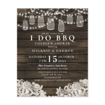 Budgetsalternativ burk BBQ Par Shower-inbjudan för