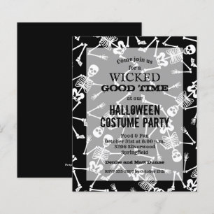 Budgetskaletons Halloween-inbjudningar
