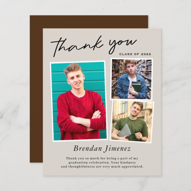 Budgetskript 3 Photo Studenten Tack (Fram/baksida)