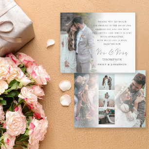 Budgetskript 6 foton Bröllop Tack