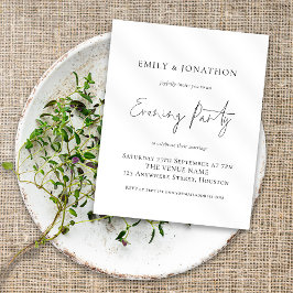 Budgetskript Bröllop i kväll Party Inbjudan